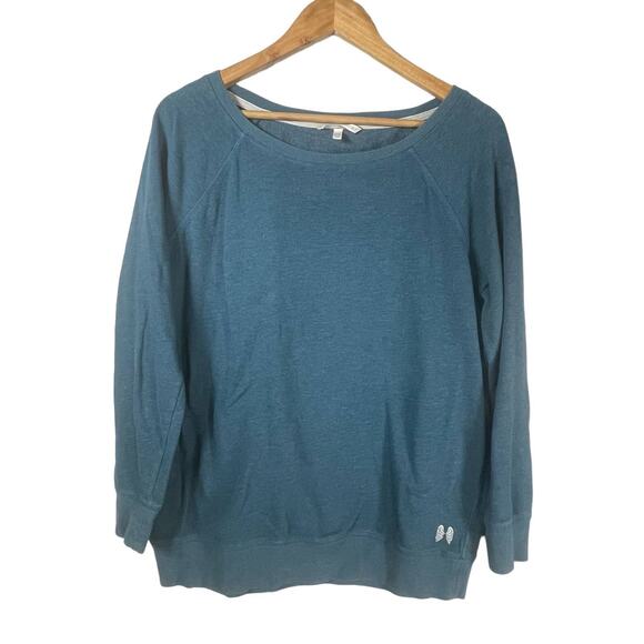 Lot of 2 Victoria's Secret SIZE SMALL Womens Sweatshirts Loungewear Green Blue - Picture 2 of 16